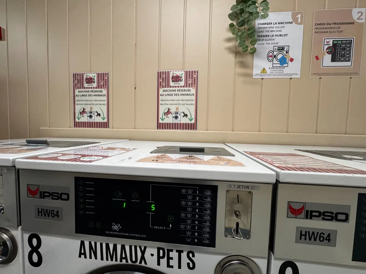 Machines dédiées au linge des animaux POP'n WASH Wavre